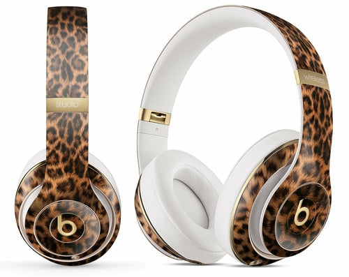 Kit di adesivi per la pelle di tutto il corpo in pelle di leopardo specchiata per Beats by Dre