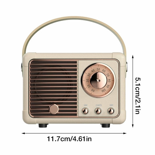 Altoparlanti retrò compatti Bluetooth con radio